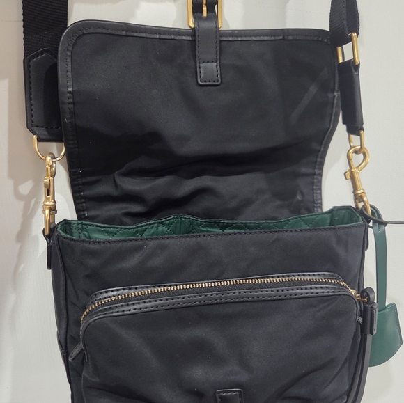 Tory Burch Black Nylon Crossbody Bag | Gold Hardware | Adjustable Strap - Picture 10 of 12